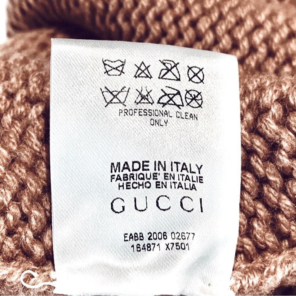 GUCCI KNIT CAMEL WITH TURTLENECK PONCHO. - Picture 9 of 10